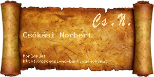Csókási Norbert névjegykártya